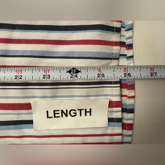 Foxcroft Women's Red White & Blue Striped Button Up Shirt Size 10 USA Patriotic - Picture 9 of 9